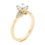 18k Yellow Gold 18k Yellow Gold Minimalist Cluster Diamond Engagement Ring - Three-Quarter View -  105177 - Thumbnail