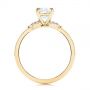 18k Yellow Gold 18k Yellow Gold Minimalist Cluster Diamond Engagement Ring - Front View -  105177 - Thumbnail