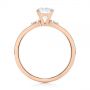 14k Rose Gold Minimalist Diamond Engagement Ring - Front View -  104654 - Thumbnail