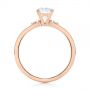 14k Rose Gold Minimalist Diamond Engagement Ring - Front View -  104654 - Thumbnail