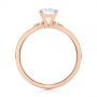 18k Rose Gold 18k Rose Gold Minimalist Diamond Engagement Ring - Front View -  104654 - Thumbnail