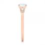 14k Rose Gold Minimalist Diamond Engagement Ring - Side View -  104654 - Thumbnail