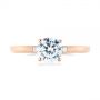 18k Rose Gold 18k Rose Gold Minimalist Diamond Engagement Ring - Top View -  104654 - Thumbnail