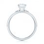 18k White Gold 18k White Gold Minimalist Diamond Engagement Ring - Front View -  104654 - Thumbnail