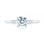 14k White Gold 14k White Gold Minimalist Diamond Engagement Ring - Top View -  104654 - Thumbnail