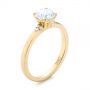18k Yellow Gold 18k Yellow Gold Minimalist Diamond Engagement Ring - Three-Quarter View -  104654 - Thumbnail