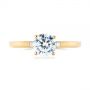 18k Yellow Gold 18k Yellow Gold Minimalist Diamond Engagement Ring - Top View -  104654 - Thumbnail