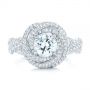  Platinum Platinum Modern Knot Edgeless Pave Engagement Ring - Top View -  102374 - Thumbnail