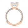 14k Rose Gold 14k Rose Gold Modern Pave Diamond Engagement Ring - Front View -  105188 - Thumbnail