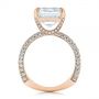 18k Rose Gold 18k Rose Gold Modern Pave Diamond Engagement Ring - Front View -  105711 - Thumbnail