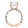 14k Rose Gold 14k Rose Gold Modern Pave Diamond Engagement Ring - Front View -  105711 - Thumbnail