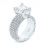  Platinum Platinum Modern Pave Diamond Engagement Ring - Three-Quarter View -  105188 - Thumbnail