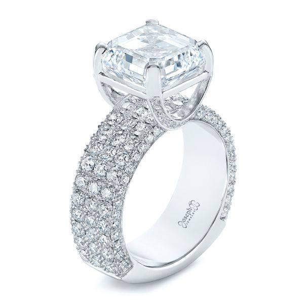 Modern Pave Diamond Engagement Ring - reference design