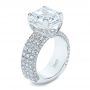 14k White Gold 14k White Gold Modern Pave Diamond Engagement Ring - Three-Quarter View -  105711 - Thumbnail