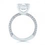 14k White Gold Modern Pave Diamond Engagement Ring - Front View -  105188 - Thumbnail