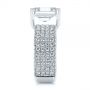 14k White Gold Modern Pave Diamond Engagement Ring - Side View -  105188 - Thumbnail