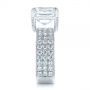 18k White Gold 18k White Gold Modern Pave Diamond Engagement Ring - Side View -  105711 - Thumbnail
