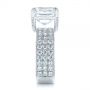 14k White Gold 14k White Gold Modern Pave Diamond Engagement Ring - Side View -  105711 - Thumbnail