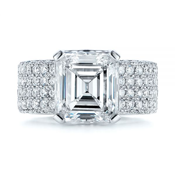 Modern Pave Diamond Engagement Ring #105188 - Seattle Bellevue | Joseph ...