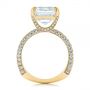 18k Yellow Gold 18k Yellow Gold Modern Pave Diamond Engagement Ring - Front View -  105711 - Thumbnail