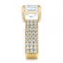 14k Yellow Gold 14k Yellow Gold Modern Pave Diamond Engagement Ring - Side View -  105711 - Thumbnail
