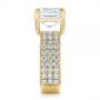 18k Yellow Gold 18k Yellow Gold Modern Pave Diamond Engagement Ring - Side View -  105711 - Thumbnail