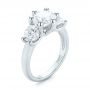  Platinum Modern Three Stone Diamond Engagement Ring - Three-Quarter View -  104656 - Thumbnail