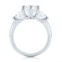 18k White Gold 18k White Gold Modern Three Stone Diamond Engagement Ring - Front View -  104656 - Thumbnail