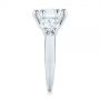 18k White Gold 18k White Gold Modern Three Stone Diamond Engagement Ring - Side View -  104656 - Thumbnail