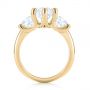 14k Yellow Gold 14k Yellow Gold Modern Three Stone Diamond Engagement Ring - Front View -  104656 - Thumbnail