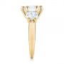 18k Yellow Gold 18k Yellow Gold Modern Three Stone Diamond Engagement Ring - Side View -  104656 - Thumbnail