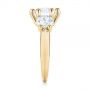 14k Yellow Gold 14k Yellow Gold Modern Three Stone Diamond Engagement Ring - Side View -  104656 - Thumbnail