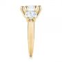 14k Yellow Gold 14k Yellow Gold Modern Three Stone Diamond Engagement Ring - Side View -  104656 - Thumbnail