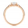 14k Rose Gold 14k Rose Gold Modified Halo And Rose Cut Diamond Engagement Ring - Front View -  106178 - Thumbnail