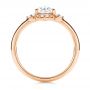 18k Rose Gold 18k Rose Gold Modified Halo And Rose Cut Diamond Engagement Ring - Front View -  106178 - Thumbnail