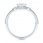 14k White Gold 14k White Gold Modified Halo And Rose Cut Diamond Engagement Ring - Front View -  106178 - Thumbnail