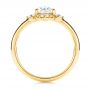 14k Yellow Gold Modified Halo And Rose Cut Diamond Engagement Ring - Front View -  106178 - Thumbnail