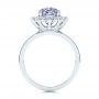 14k White Gold 14k White Gold Montana Sapphire And Diamond Halo Engagement Ring - Front View -  106520 - Thumbnail