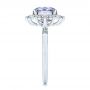  Platinum Platinum Montana Sapphire And Diamond Halo Engagement Ring - Side View -  106520 - Thumbnail