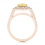 14k Rose Gold And 18K Gold 14k Rose Gold And 18K Gold Natural Yellow Diamond Engagement Ring - Front View -  103158 - Thumbnail