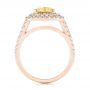 14k Rose Gold And 14K Gold 14k Rose Gold And 14K Gold Natural Yellow Diamond Engagement Ring - Front View -  103158 - Thumbnail