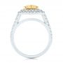 18k White Gold And 14K Gold 18k White Gold And 14K Gold Natural Yellow Diamond Engagement Ring - Front View -  103158 - Thumbnail