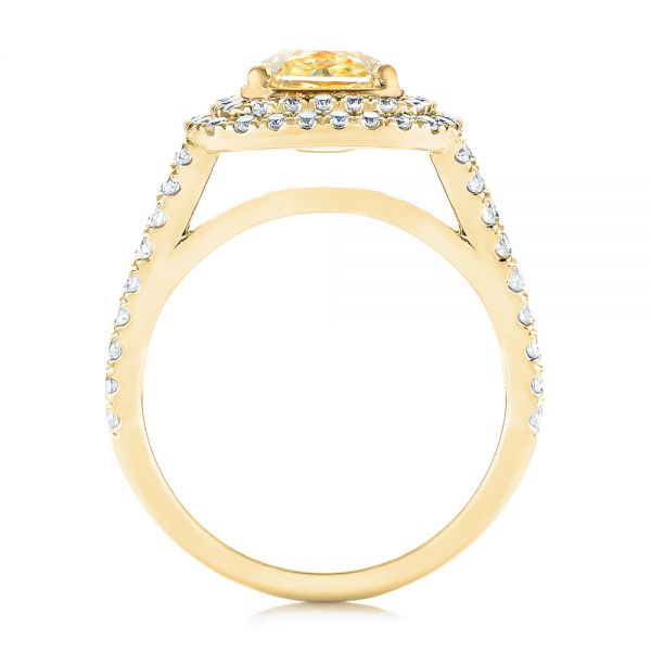 18k Yellow Gold And 18K Gold 18k Yellow Gold And 18K Gold Natural Yellow Diamond Engagement Ring - Front View -  103158