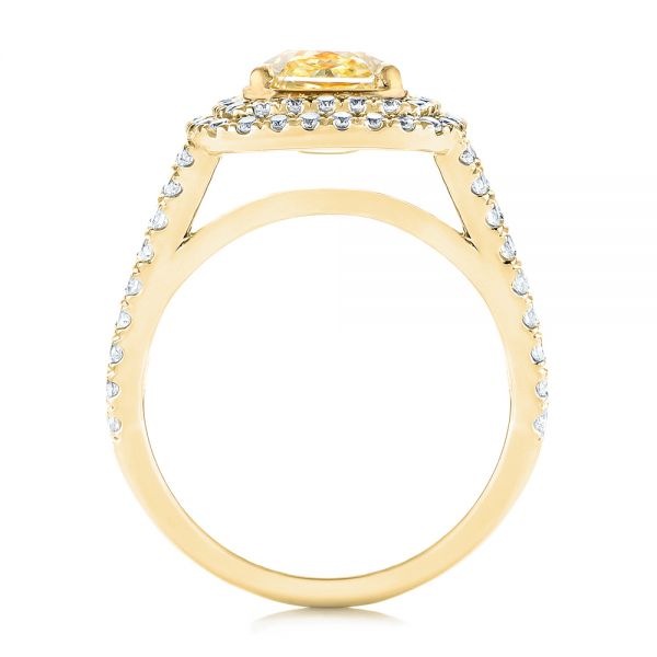 18k Yellow Gold And 18K Gold 18k Yellow Gold And 18K Gold Natural Yellow Diamond Engagement Ring - Front View - 103158