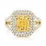 18k Yellow Gold And Platinum 18k Yellow Gold And Platinum Natural Yellow Diamond Engagement Ring - Top View -  103158 - Thumbnail
