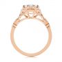 18k Rose Gold 18k Rose Gold Octagon Halo Diamond Engagement Ring - Front View -  105794 - Thumbnail