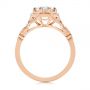 18k Rose Gold 18k Rose Gold Octagon Halo Diamond Engagement Ring - Front View -  105794 - Thumbnail