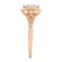 18k Rose Gold 18k Rose Gold Octagon Halo Diamond Engagement Ring - Side View -  105794 - Thumbnail