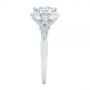  Platinum Platinum Octagon Halo Diamond Engagement Ring - Side View -  105794 - Thumbnail