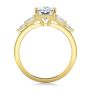 14k Yellow Gold Organic Cluster Diamond Engagement Ring - Front View -  107726 - Thumbnail